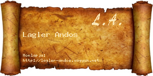 Lagler Andos névjegykártya